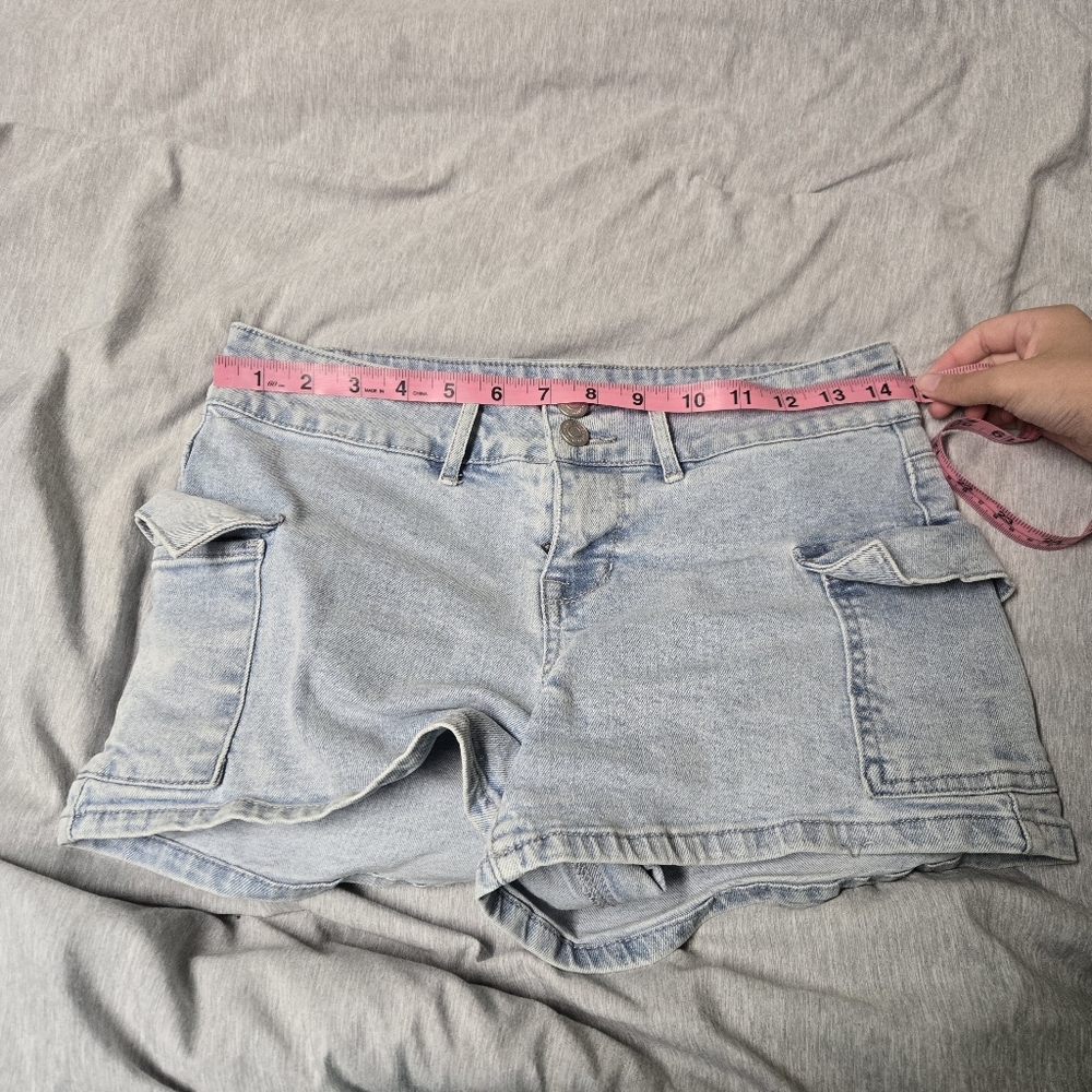 PacSun Light Blue Low Rise Cargo Short - Picture 4 of 6